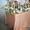 1.8x1.2m Sequin Table Cloth Backdrop Tablecover – Rose Gold